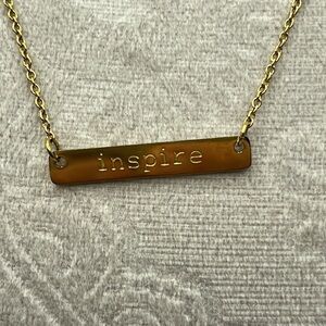 Jook & Nona Inspire Tag Necklace “inspire” inspiration necklace Dainty Petite
